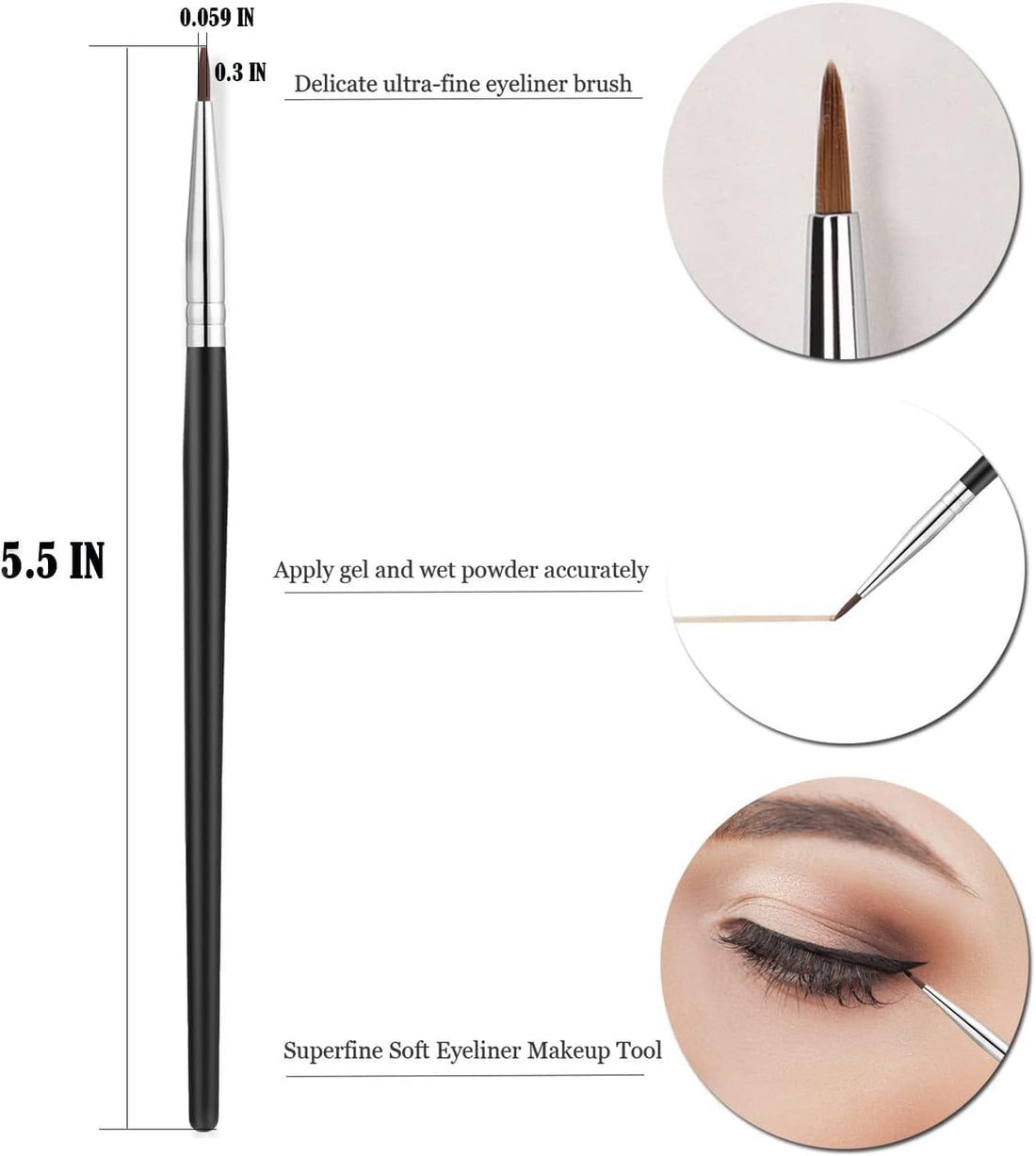 Eyelash Comb Lash Separator Tool Brow Brush & Lash Spoolie Professional Eye Makeup Tools (5 Pieces Set) Halalzen