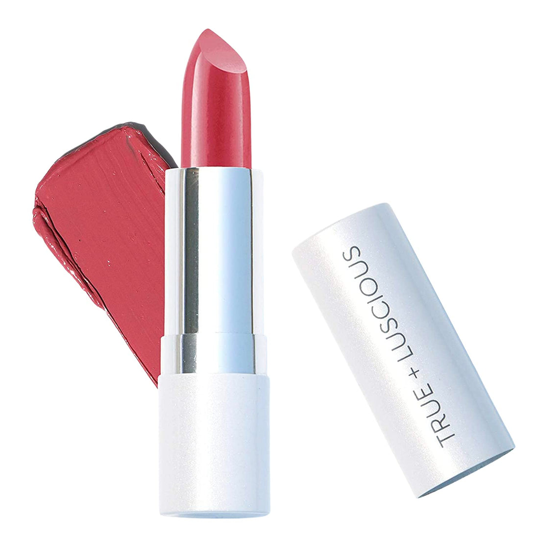True + Luscious Super Moisture Lipstick | Sheer Cream Lip Color for Lasting Hydration | Hyaluronic Acid Konjac Root Powder | Vegan Cruelty-Free Gluten-Free Flatters All Skin Tones | Pink Sugar