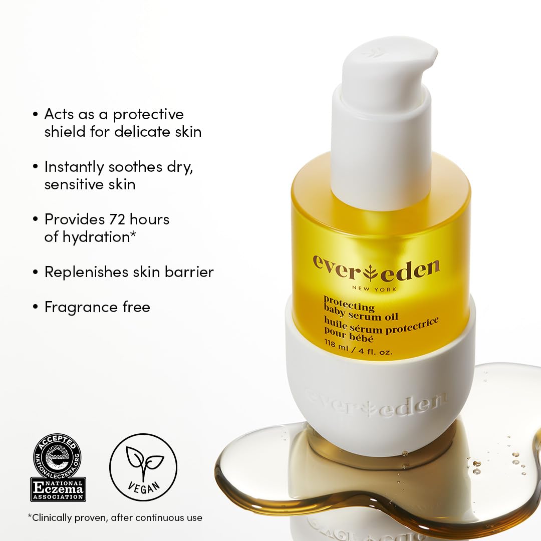 Evereden Soothing Baby Massage Oil 10.1 fl oz. | Clean Baby Care | Non-toxic and Fragrance Free | Clean Ingredients Halalzen
