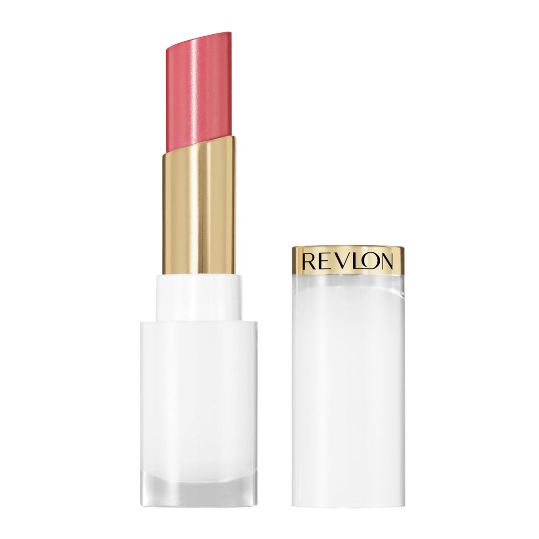 REVLON Super Lustrous Glass Shine Balm, Hydrating Tinted Lip Balm with Hyaluronic Acid, Aloe & Rose Quartz, 008 Rum Raisin, 0.11 oz