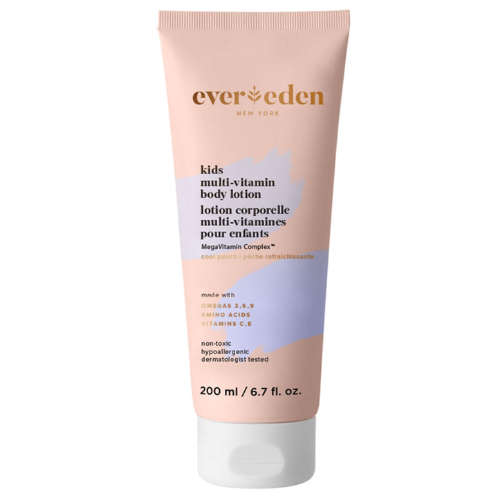 Evereden Kids Multi-Vitamin Body Lotion (6.7 fl.oz., Cool Peach): Gentle & Non-Toxic Moisturizing Kids Lotion | Nourishing & Protective Lotion for Kids Halalzen