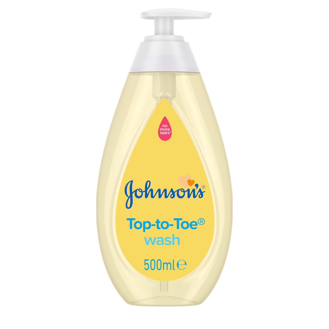 Johnson's Baby Top to Toe Wash (1 x 500 ml), Gentle & Mild Head to Toe Wash for Newborn Care, Newborn Essentials No More Tears, Suitable for Babies First Bath, Kids and Adults