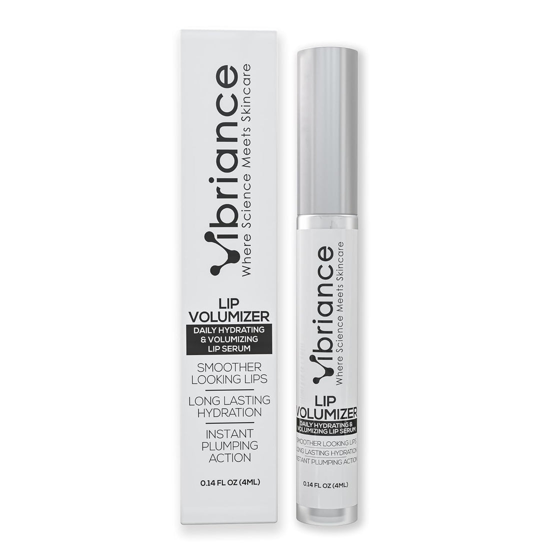 Vibriance Hydrating Lip Volumizer - Plumping Gloss with Hyaluronic Acid - Plumper Smooths Lines and Wrinkles, 0.14 fl oz Halalzen