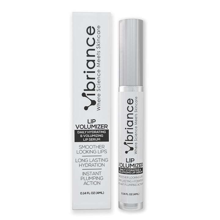 Vibriance Hydrating Lip Volumizer - Plumping Gloss with Hyaluronic Acid - Plumper Smooths Lines and Wrinkles, 0.14 fl oz Halalzen
