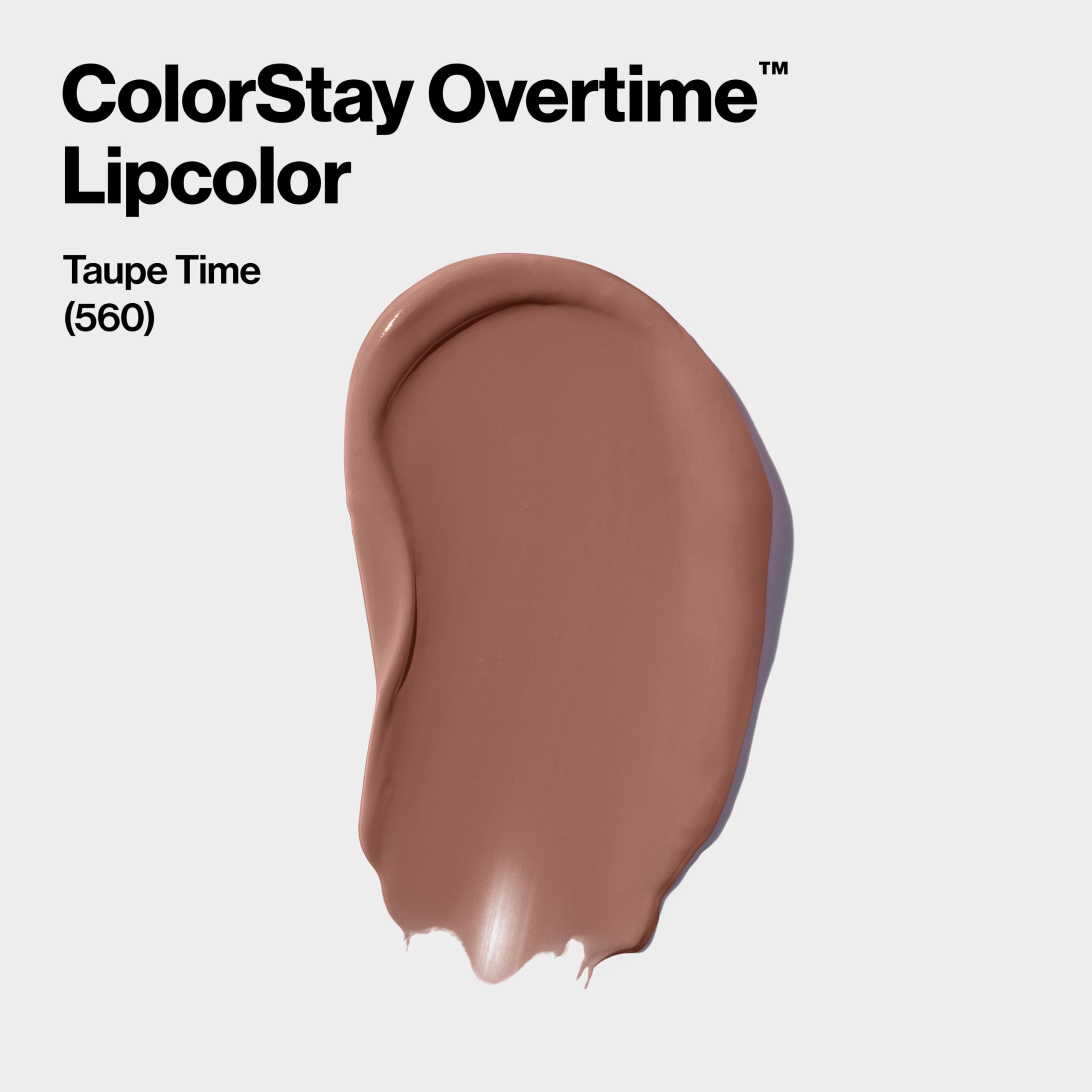 Revlon Liquid Lipstick with Clear Lip Gloss, ColorStay Overtime Lipcolor, Dual Ended with Vitamin E, 370 Everlasting Rum, 0.07 Fl Oz