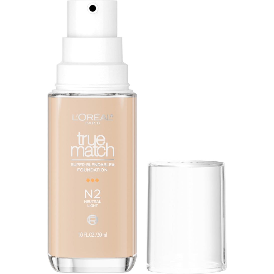 L'Oreal Paris True Match Super-Blendable Foundation, Flüssig-Foundation mit mittlerer Deckkraft, N3, Hell-Mittel, 30 ml
