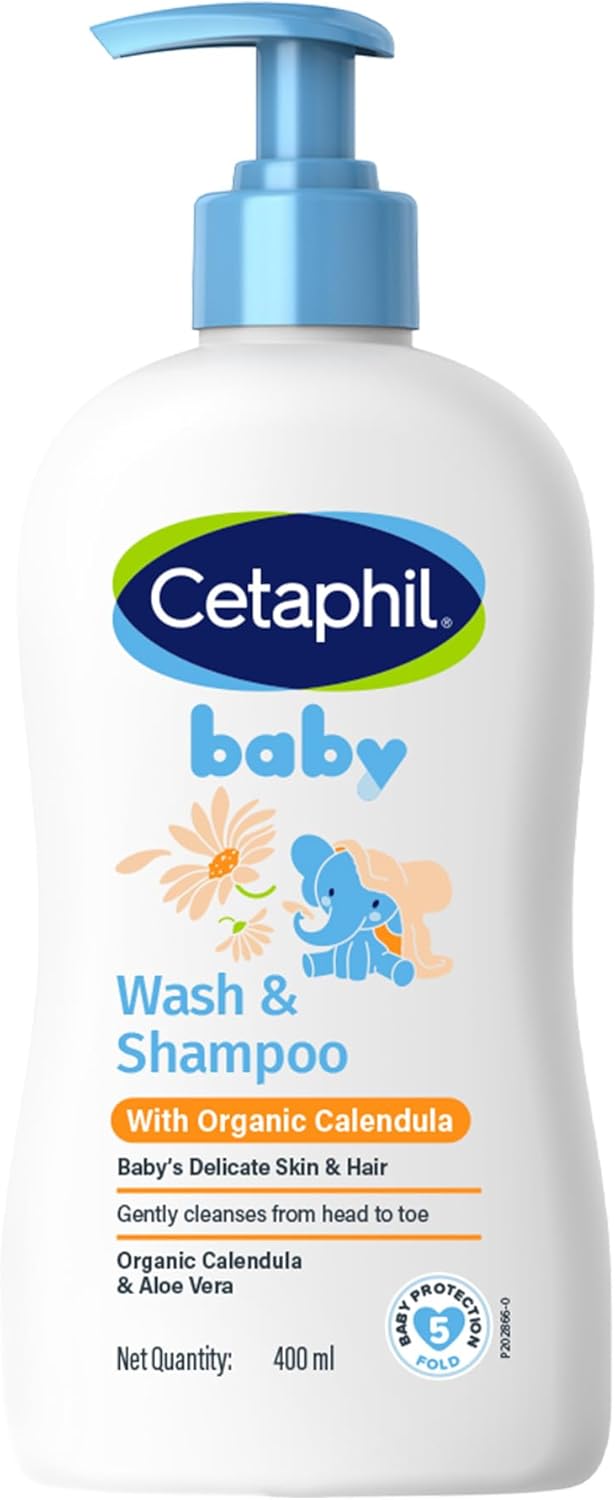 Cetaphil Baby Wash & Shampoo with Organic Calendula, 13.5 Fl. Oz
