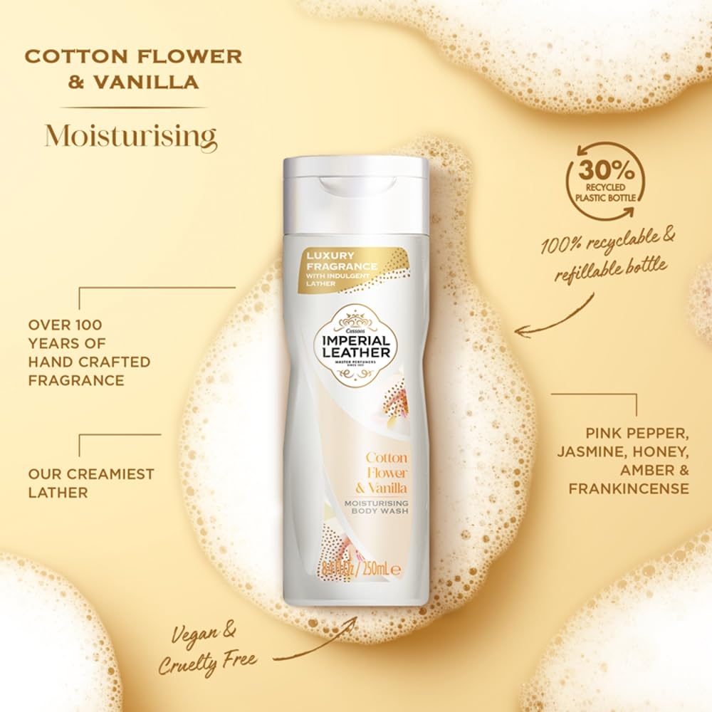 Imperial Leather Body Wash Cotton Flower & Vanilla 250ml