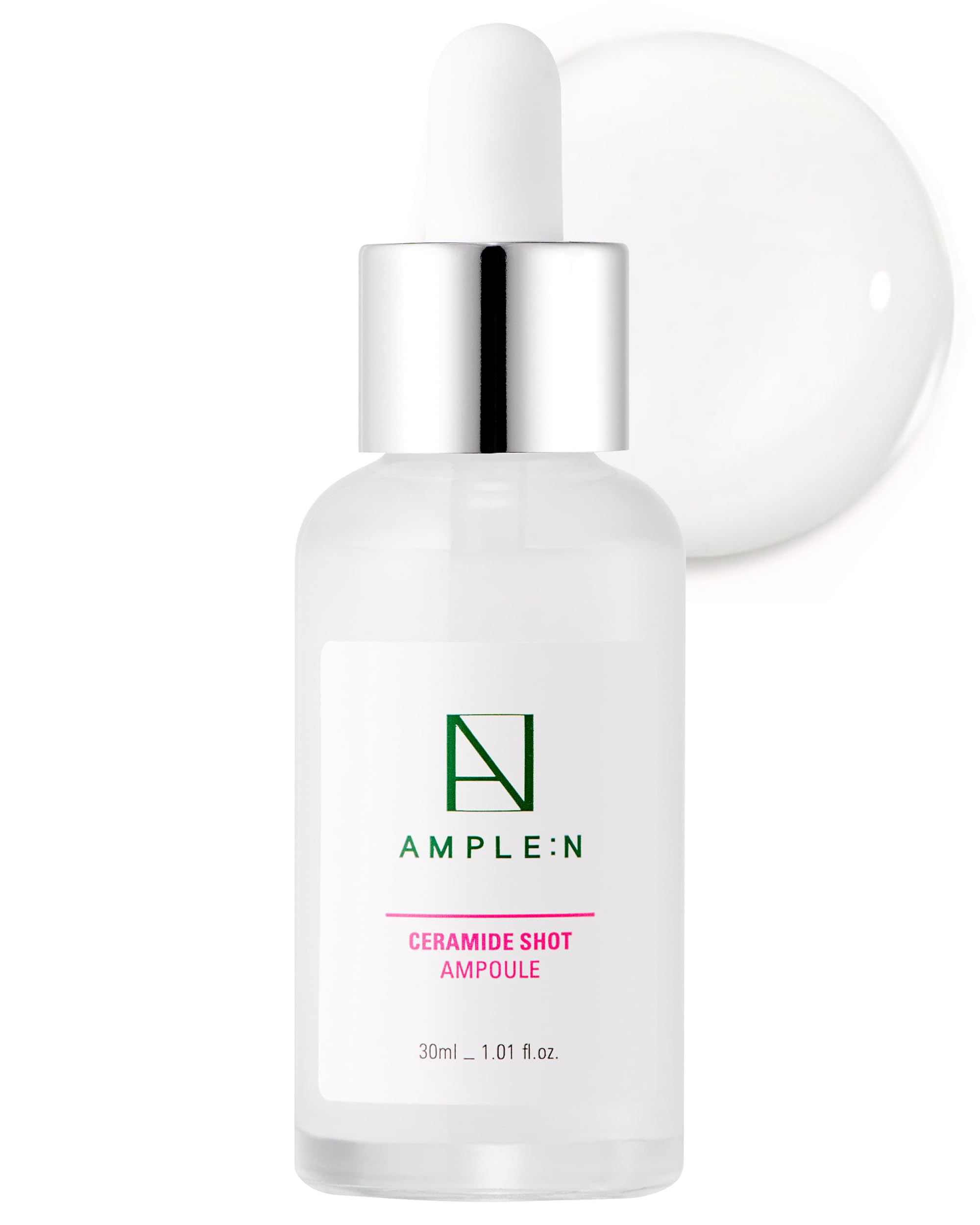 CORÉANA AMPLE:N Ceramide Shot Ampoule 3.38 fl. oz. (100ml) - Highly Concentrated Ultimate Hydrating Facial Serum for Dry and Rough Skin, Moisture-Locking, Reduced Wrinkles