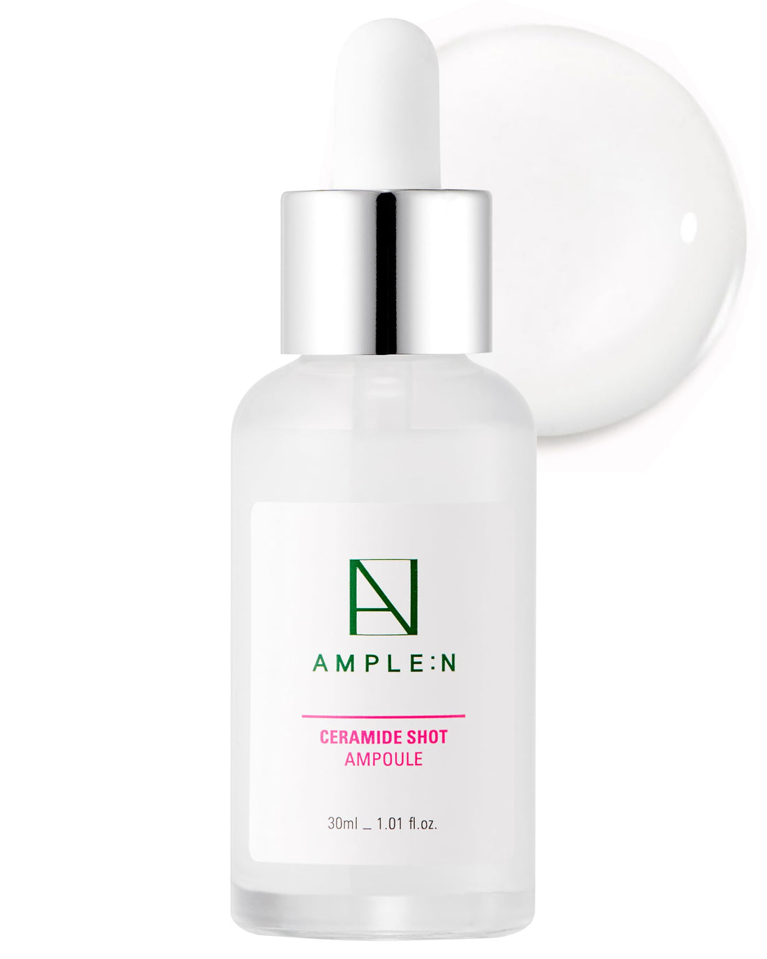 CORÉANA AMPLE:N Ceramide Shot Ampoule 3.38 fl. oz. (100ml) - Highly Concentrated Ultimate Hydrating Facial Serum for Dry and Rough Skin, Moisture-Locking, Reduced Wrinkles