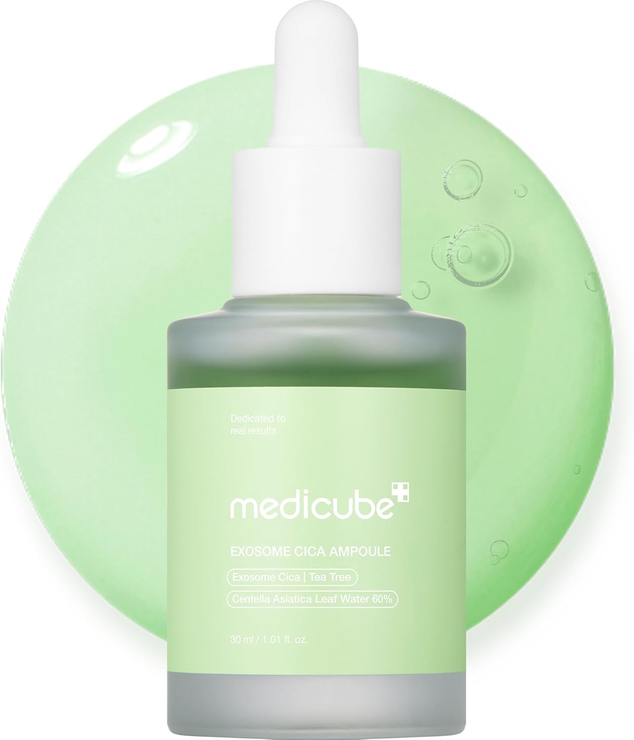 medicube Exosome Cica Tea Tree Ampoule for Sensitive Skin with Centella Asiatica - Helps Reduce Redness and Breakouts | Low-Irritating, Moisturizing & Soothing Serum | Korean Skincare | 30ml