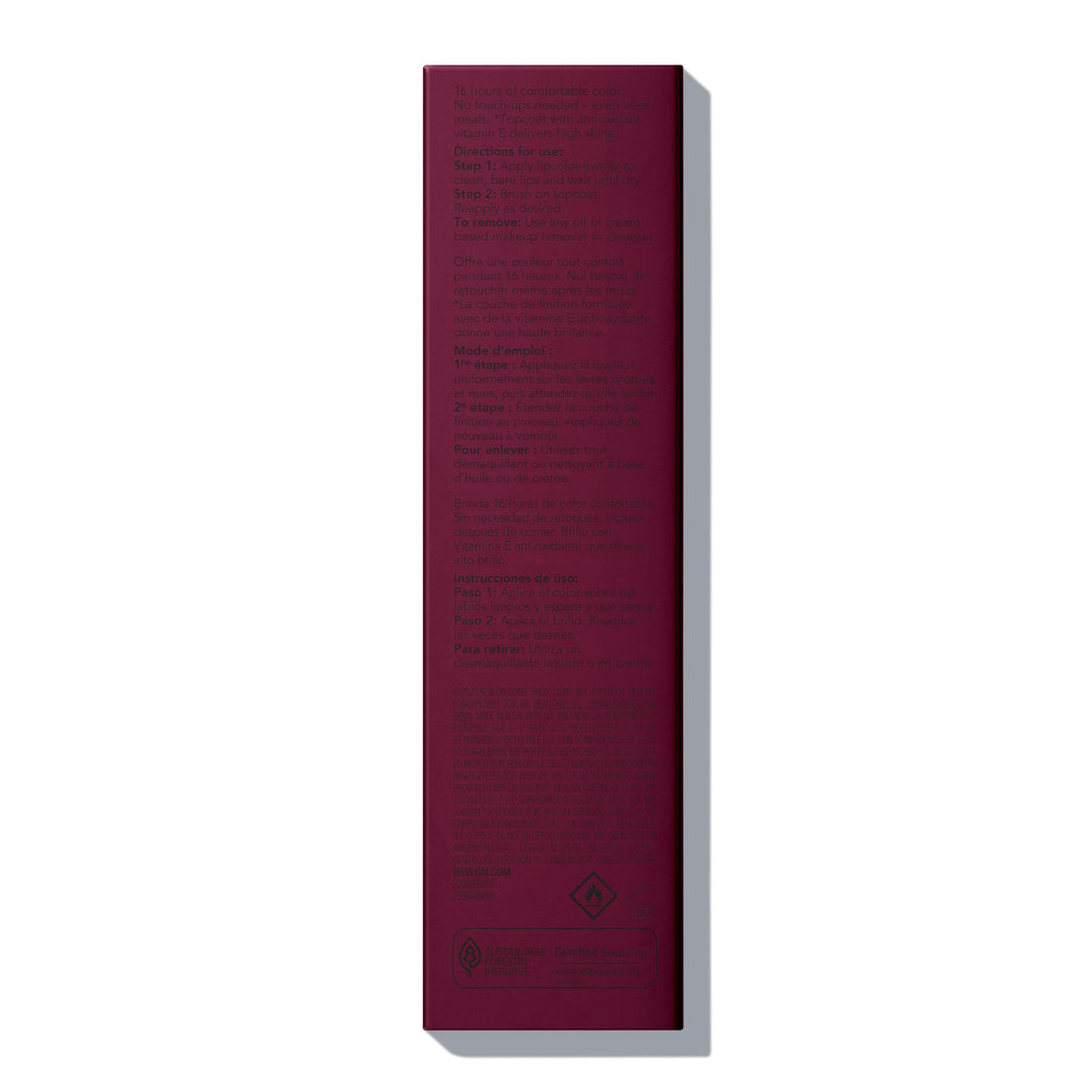 Revlon Liquid Lipstick with Clear Lip Gloss, ColorStay Overtime Lipcolor, Dual Ended with Vitamin E, 370 Everlasting Rum, 0.07 Fl Oz