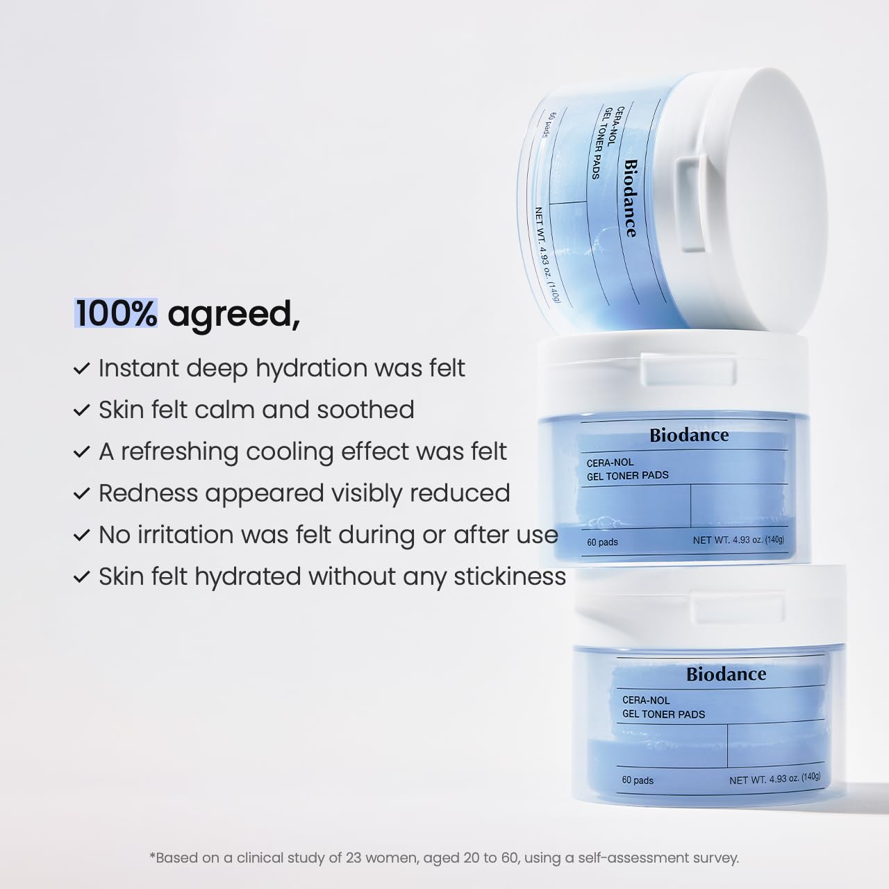 Biodance Collagen Gel Toner Pads, Porenverkleinerer für das Gesicht, verbessert die Elastizität, aufpolsternde Toner-Pads für empfindliche Haut, vorgetränkte Pads, koreanische Hautpflege, Muttertagsgeschenkeㅣ60 Pads