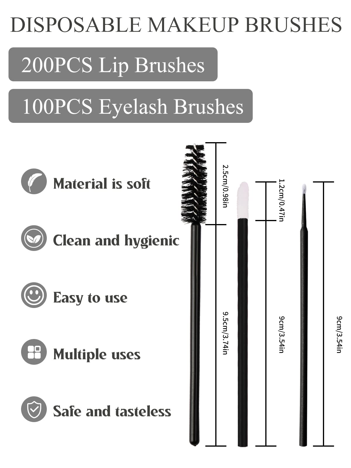 Yokilly 300PCS Disposable Mascara Wands Lip Wands Set,100Pcs Eyelash Brush/100Pcs Lip Brush/100PCS Micro Brushes,Makeup Tool Kit with Organizer Box Halalzen