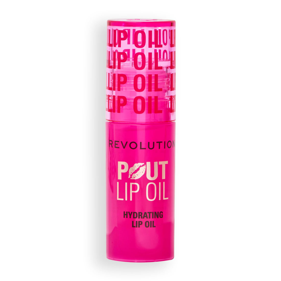 Revolution, Pout Lip Oil, Nourishing Tinted Lip Oil, High Shine, Non-Sticky Finish, Vegan & Cruelty-Free, Glam Pink Shimmer, 4ml