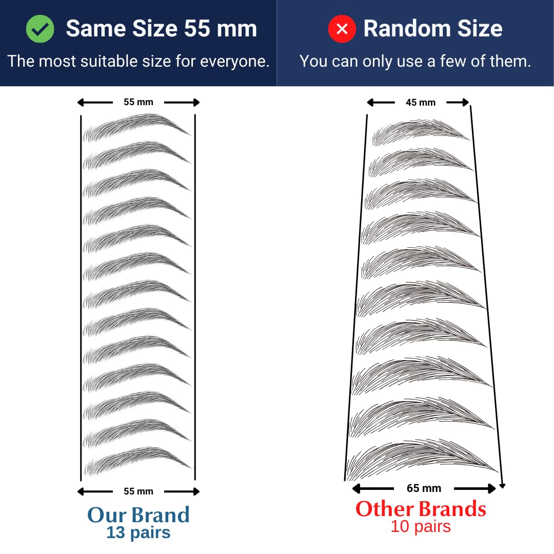 Bliss and Beyond USA | Waterproof Eyebrow Tattoo Stickers. A real hair stroke look. Hair replacement without surgery. Solution for hair loss. Bushy Tinted eyebrow tattoos. (New Las Vegas, Dark Brown)