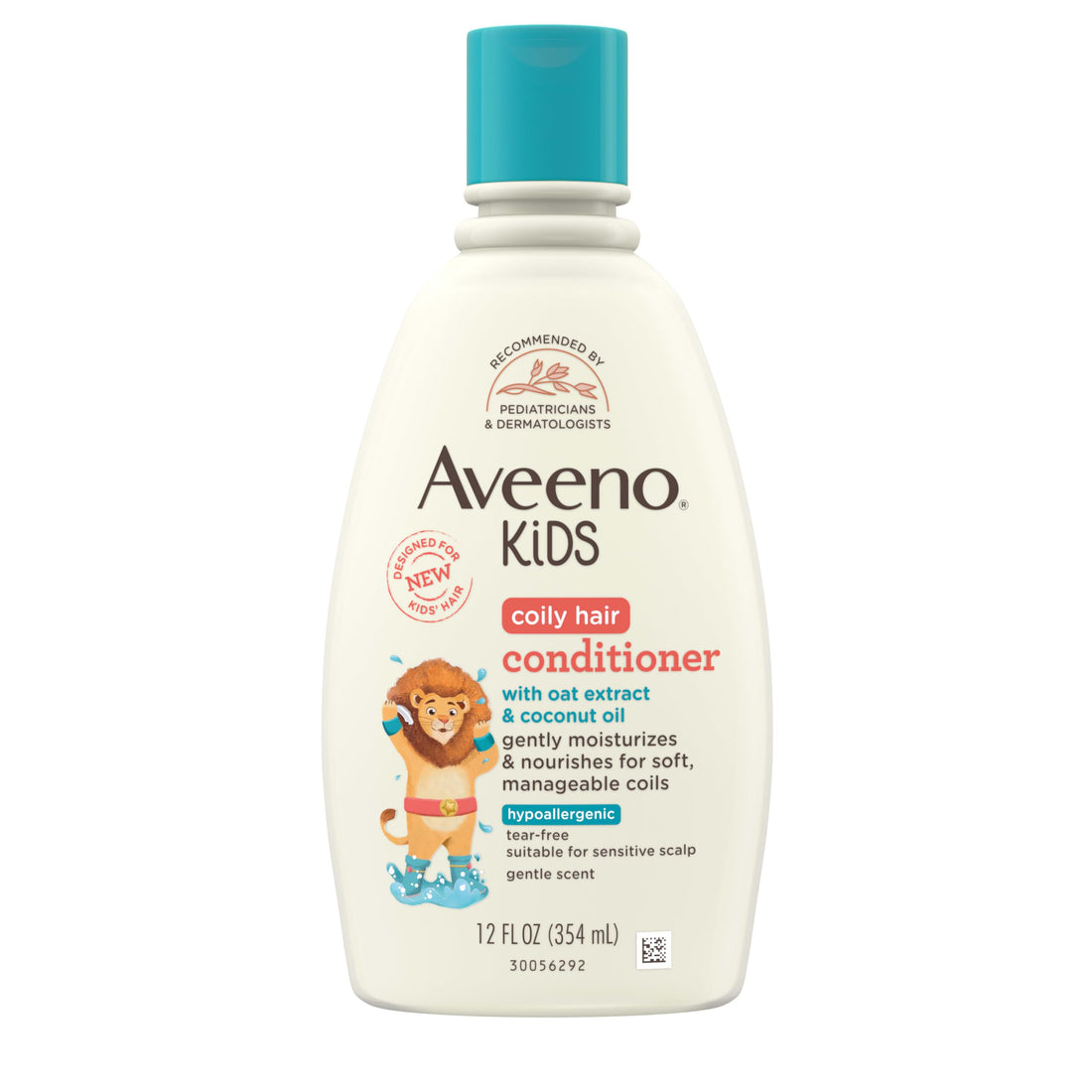Aveeno Kids Coily Hair Conditioner with Oat Extract & Coconut Oil, Coily Hair Conditioner for Toddlers Detangles & Moisturizes Coils for Healthy-Looking Hair, Hypoallergenic, 12 fl. oz Halalzen