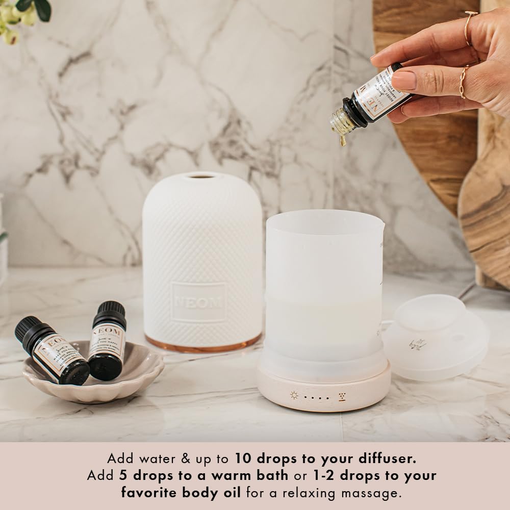 NEOM - Real Luxury Essential Oil Blend, 10ml | Lavender, Jasmine & Sandalwood | Scent to De-Stress Range