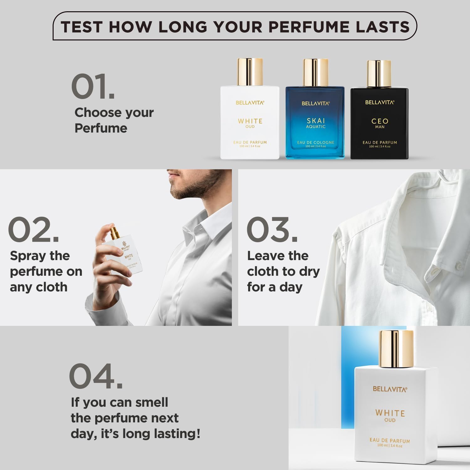 Bellavita Luxury DATE Eau de Parfum | 100 ml (3.4 fl.oz.) | Perfume for Women | Floral, Pink Pepper, Jasmine, and Moss Notes | Long Lasting Fragrance | Mother's Day Present