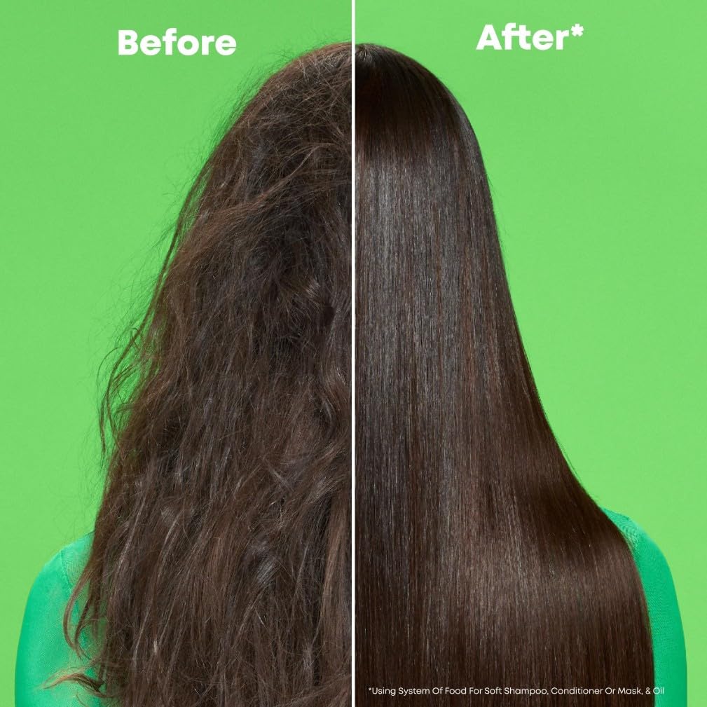 Food For Soft Hair Serum Oil For Dry, Brittle, and All Hair Types - Softens, Smooths, and Adds Shine With Heat Protection, Repairing Leave In With Avocado Oil