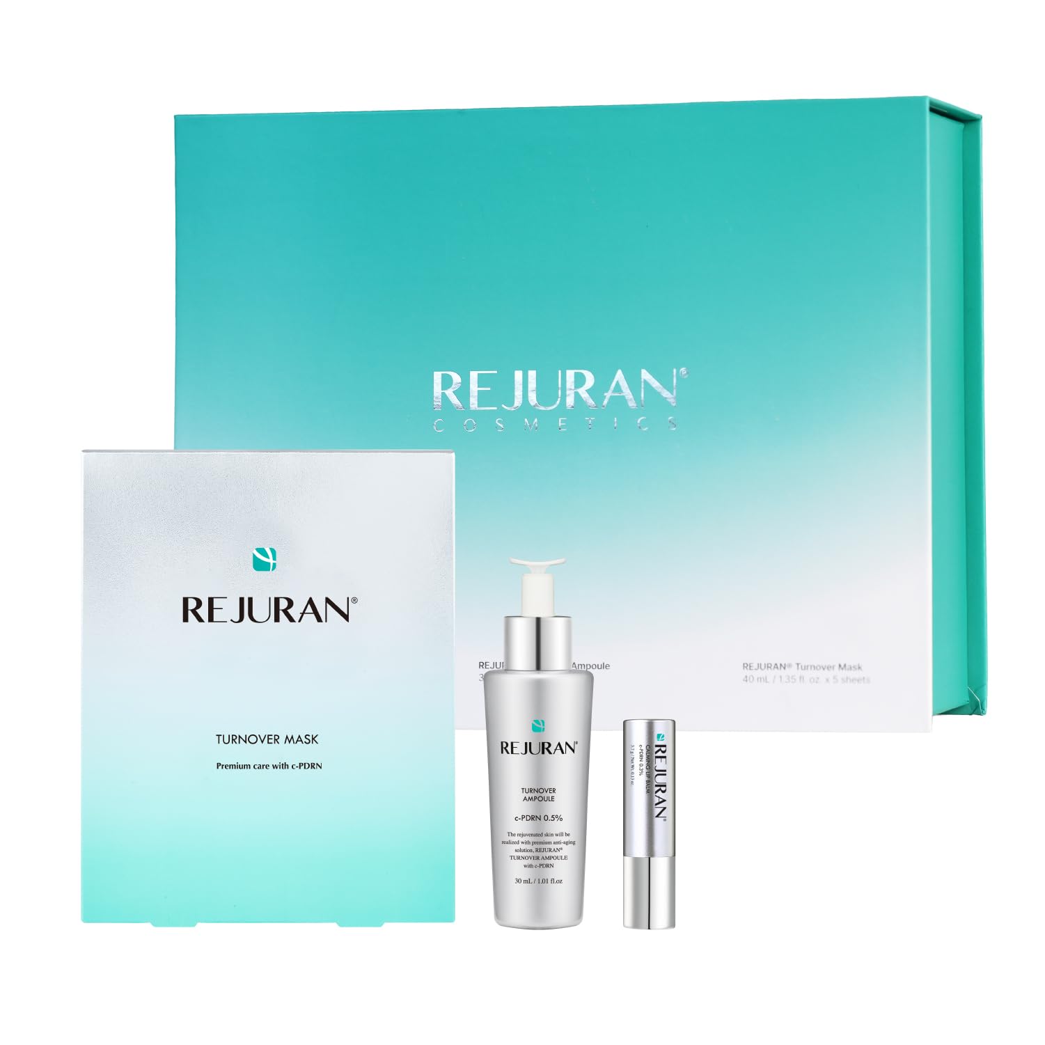 REJURAN® Dual Effect Ampoule, DOT DUAL c-PDRN® - Salmon DNA Face Serum for Deep Rejuvenation, Wrinkle Care, Firming, Skin Elasticity with Visible Anti-Aging Results. Korean Skincare (1.01 fl oz) Halalzen