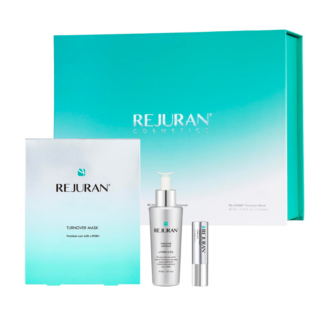 REJURAN® Dual Effect Ampoule, DOT DUAL c-PDRN® - Salmon DNA Face Serum for Deep Rejuvenation, Wrinkle Care, Firming, Skin Elasticity with Visible Anti-Aging Results. Korean Skincare (1.01 fl oz) Halalzen