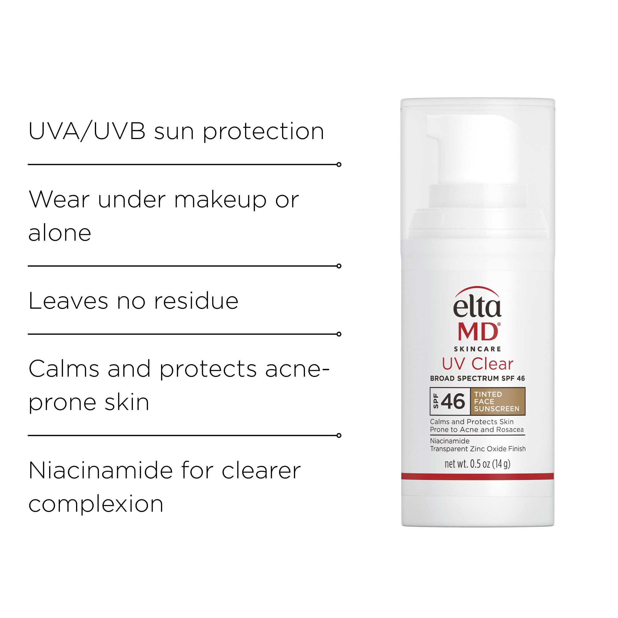 EltaMD UV Clear Face Sunscreen, Oil Free Sunscreen for Sensitive Skin with Zinc Oxide, Dermatologist Recommended Halalzen