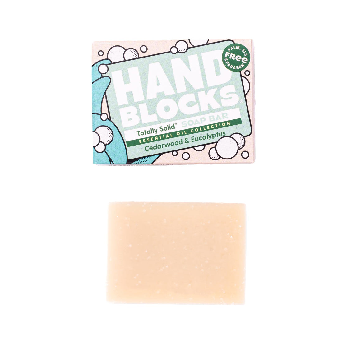 Hand Blocks: Cedarwrood & Eucalyptus (6 Pack) - Cold Processed Natural Soap Bars - Plastic, Palm, SLS, SLES & Paraben Free Halalzen