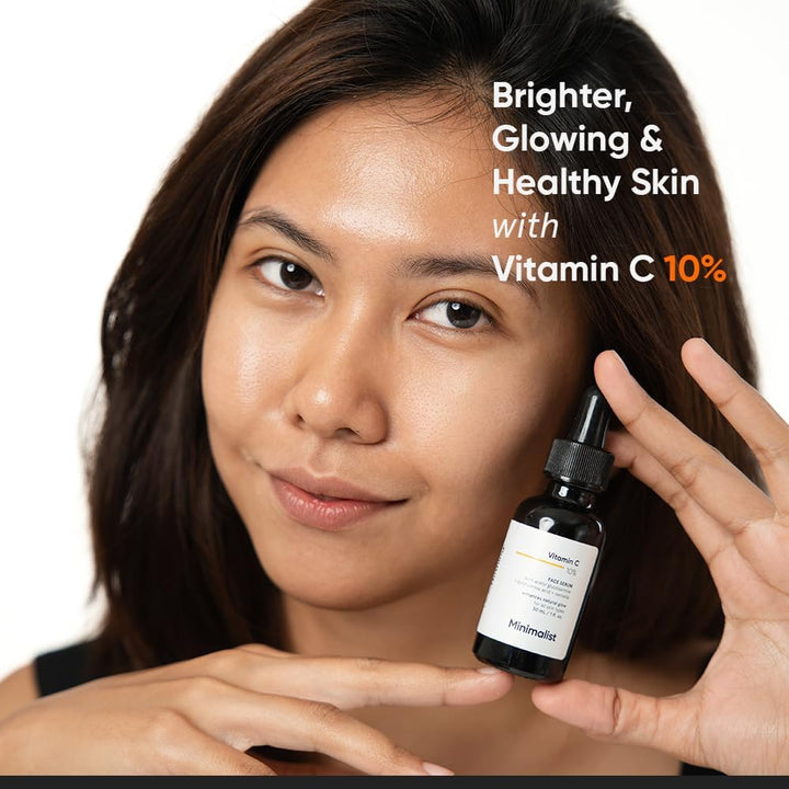 Minimalist 10% Vitamin C Face Serum for Brightening | Improves Hydration | For All Skin Types | For Women & Men | 1 Fl Oz / 30 ml