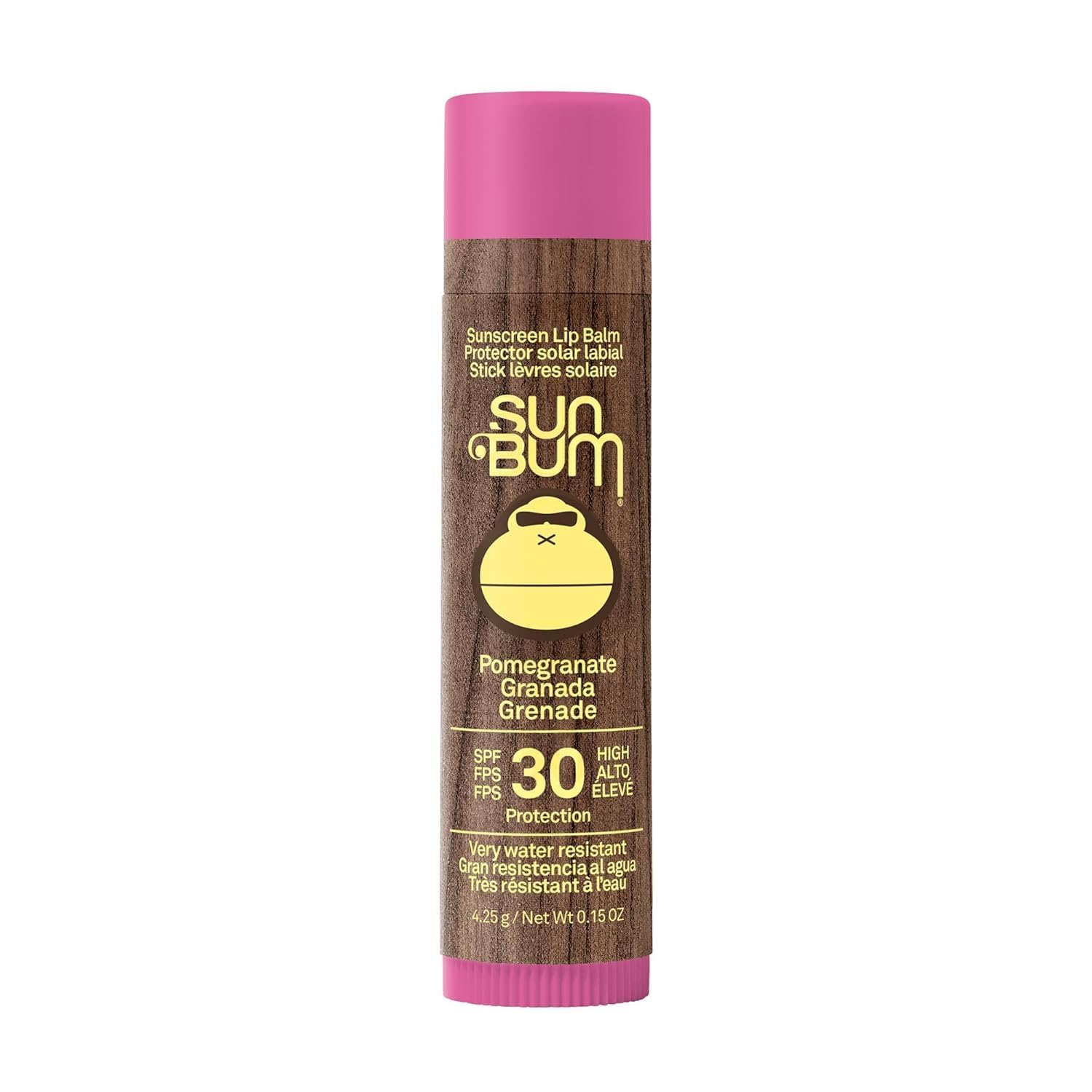 Sun Bum SPF 30 Pomegranate Sunscreen Lip Balm, Vegan and Cruelty Free Broad Spectrum UVA/UVB Lip Care, Made with Aloe and Vitamin E for Moisturised Lips, 4.25g Halalzen