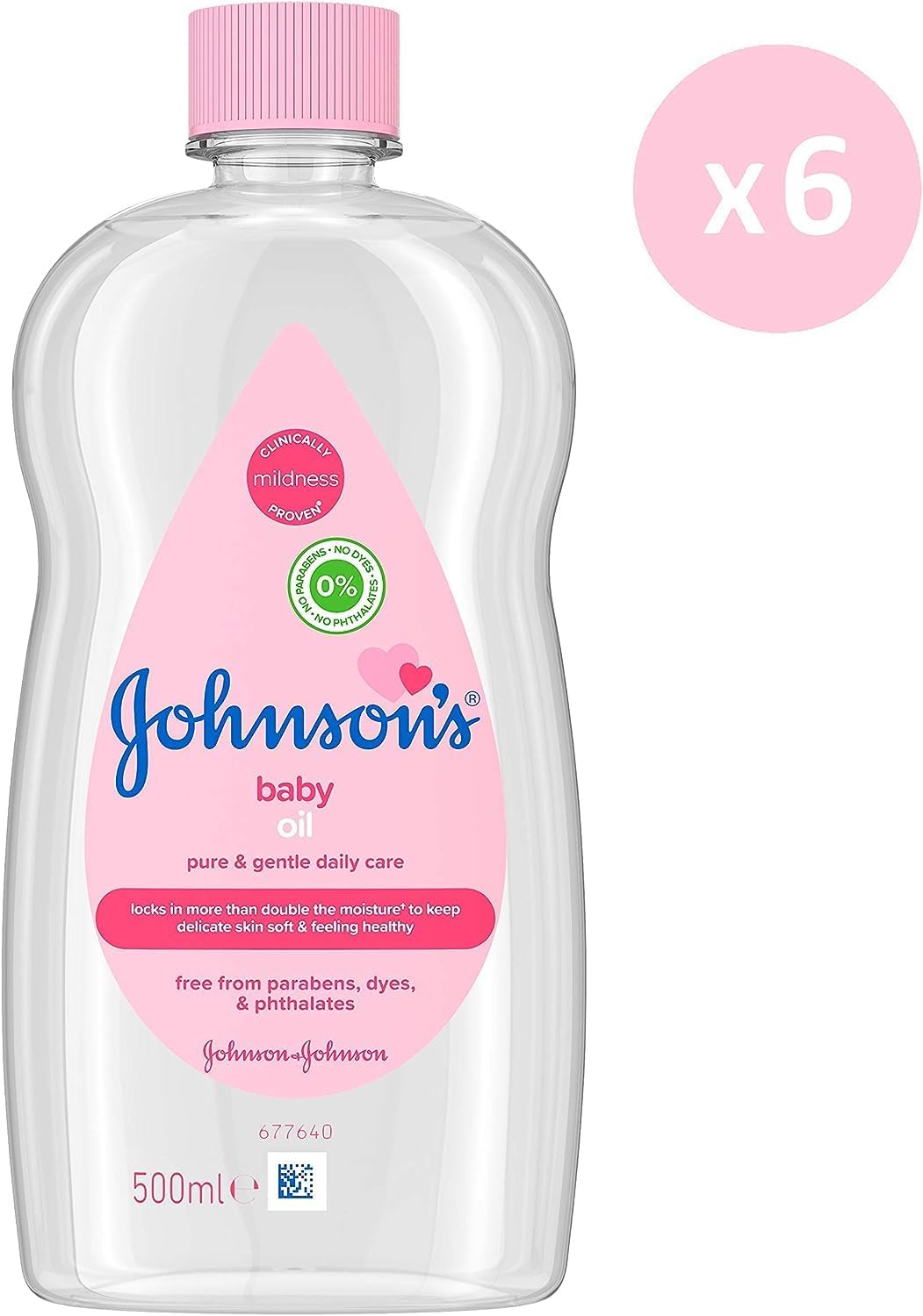 Higher Living Organic Johnson's Oil (six Pack), Baby, 500ml Halalzen