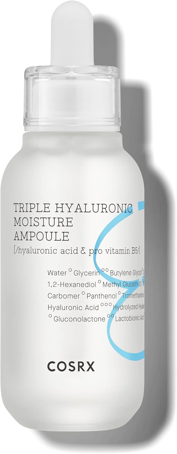 COSRX Hydrium Triple Hyaluronic Moisture Ampoule, 40ml | Hyaluronic Acid Viscous Serum | Korean Skin Care, Vegan, Cruelty Free, Paraben Free, CPNP Registered Halalzen