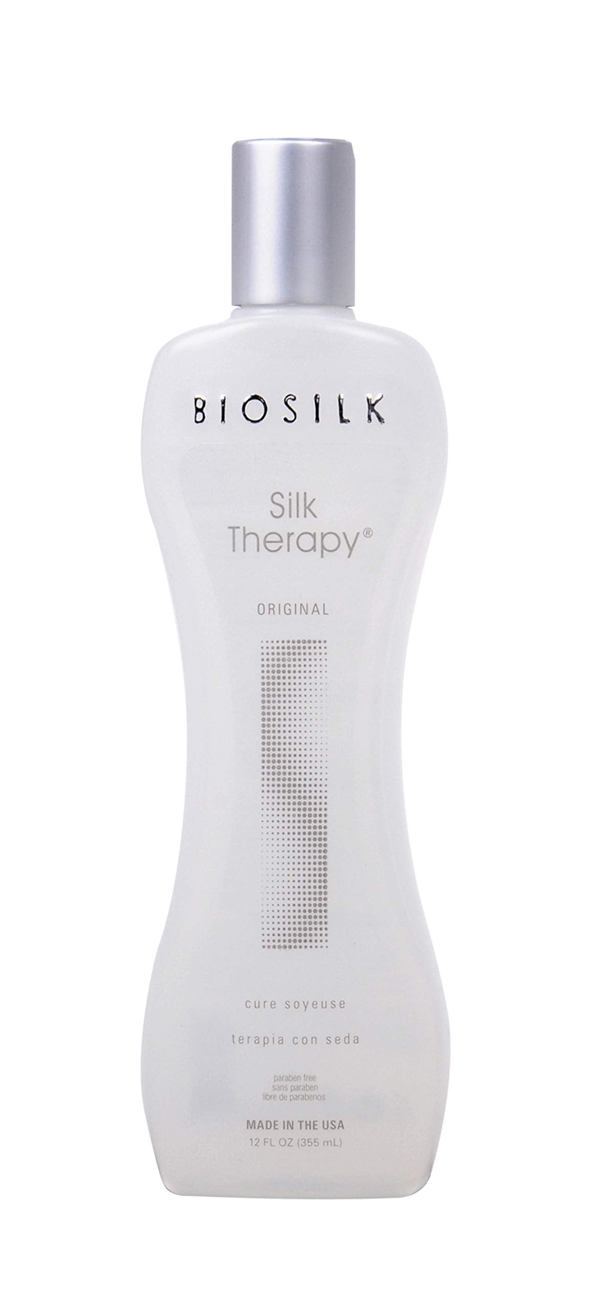 BioSilk Silk Therapy Original, Reconstructing Treatment For Adding Shine & Helping Prevent Split Ends, Sulfate, Paraben, & Cruelty-Free, 5.64 Oz Halalzen