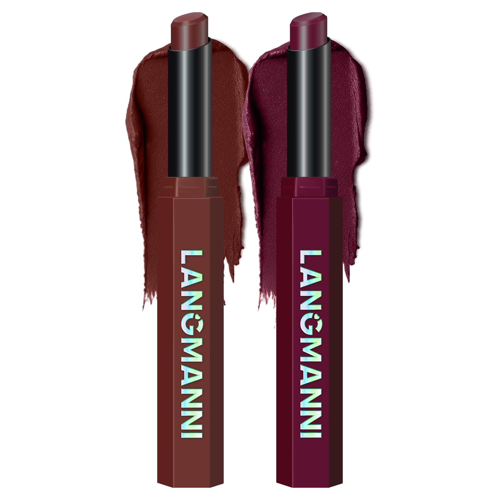 12Pcs Velvet Matte Lipstick Nude Matte Soft Dark Color Stick High Pigmented Long-Lasting Waterproof Lip Stick Lip Balm Beauty Cosmetics Gift for Women(01#-12#)