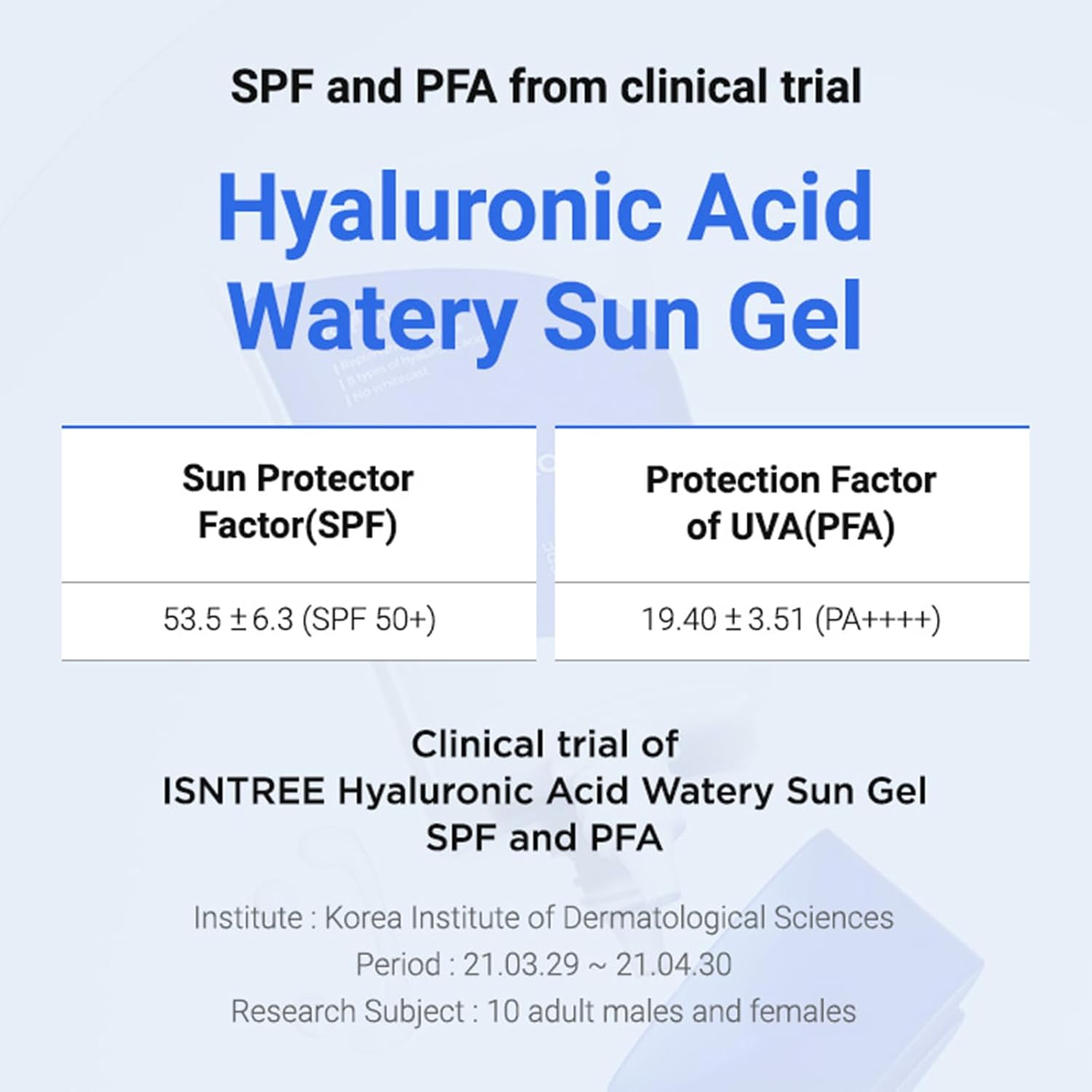 ISNTREE Hyaluronic Acid Watery Sun Gel 50 ml | SPF 50+ PA++++ | Korean Sunscreen | Lightweight & Hydrating Gel | No White Cast | Daily UV Protection