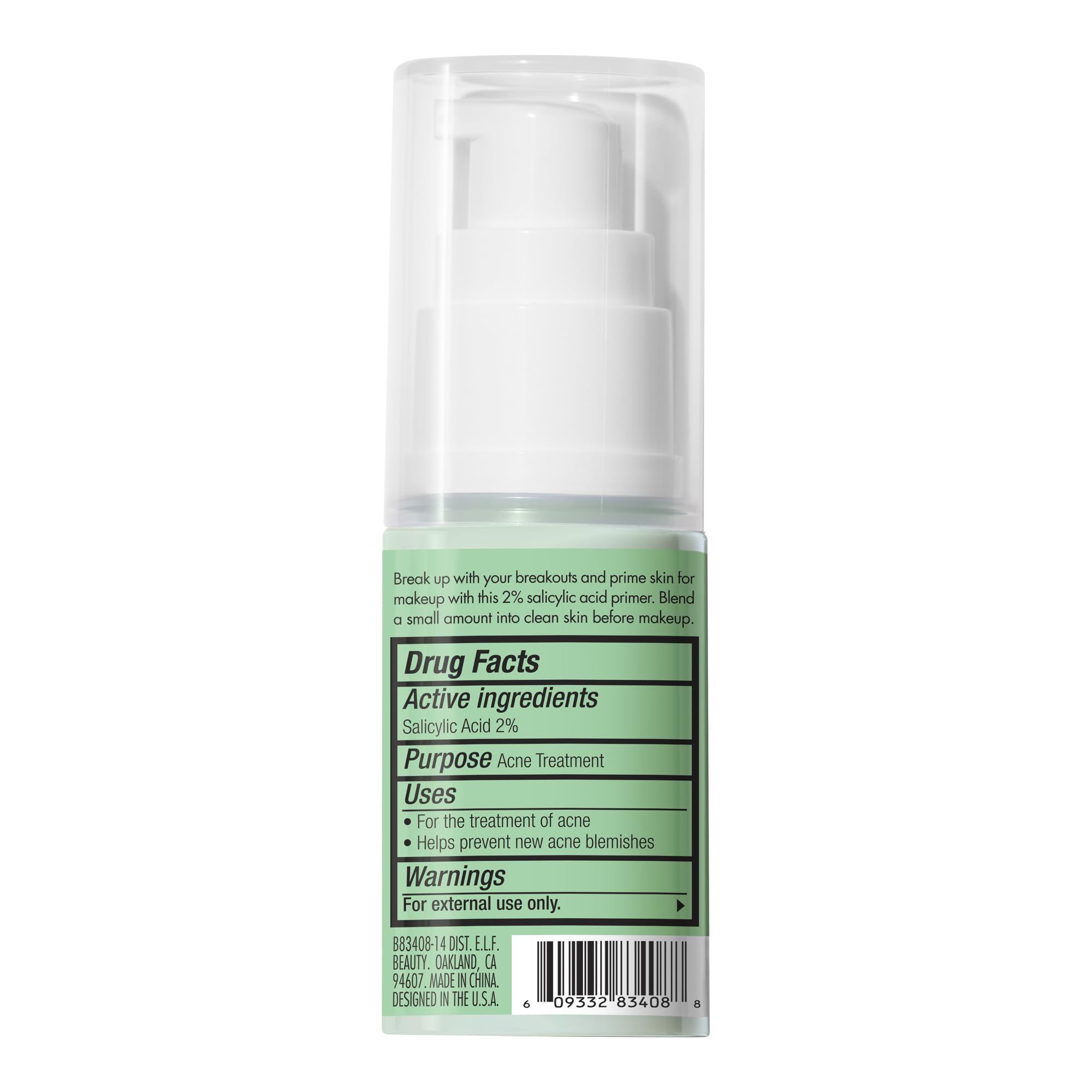 e.l.f., Hydrating Face Primer, Lightweight, Long Lasting, Creamy, Hydrates, Smooths, Fills in Pores and Fine Lines, Natural Matte Finish, Infused with Vitamin E, 0.47 Oz Halalzen