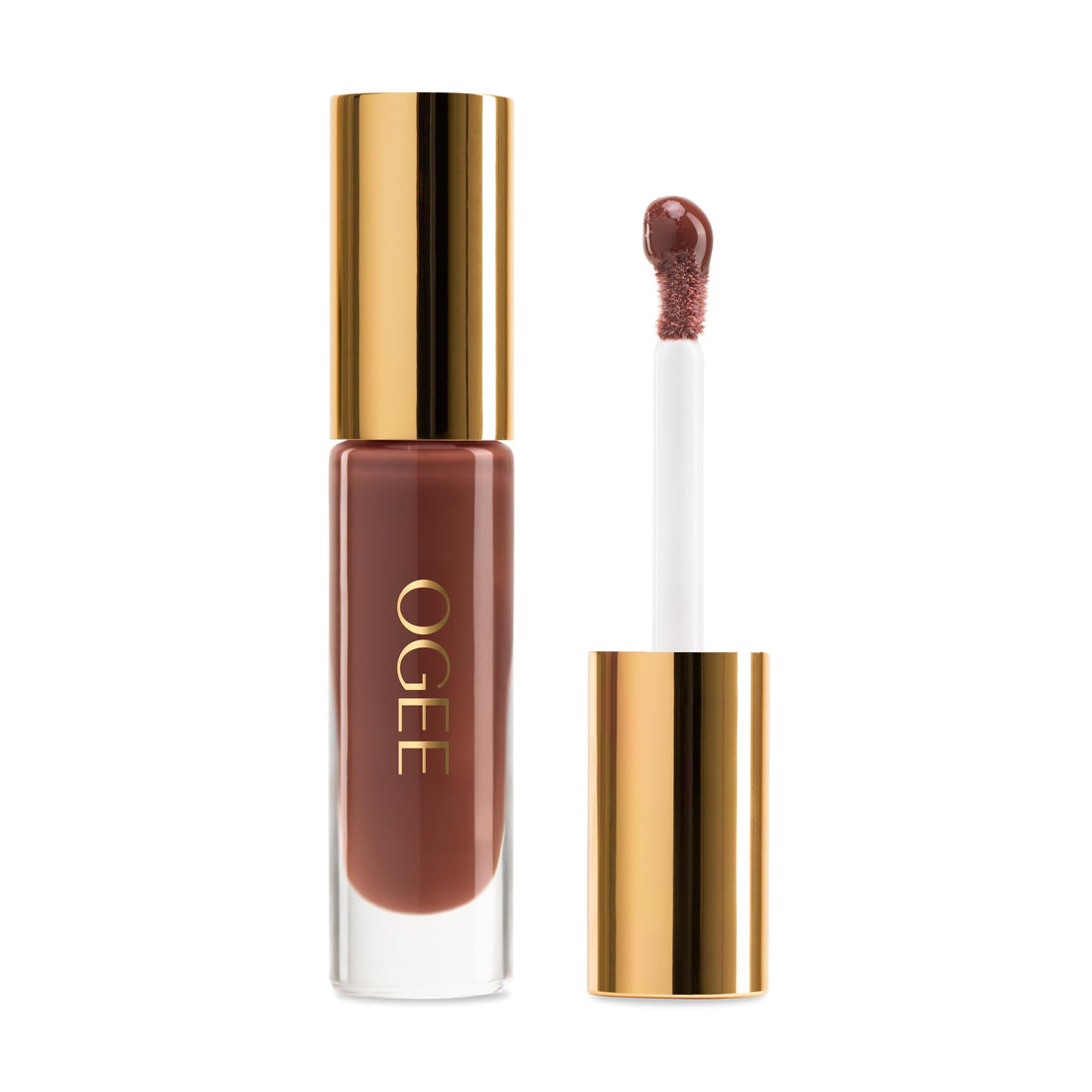 Ogee Beyond Clean Lip Gloss - Certified Organic Lip Gloss for Women - Effortlessly Plump, Hydrate & Add High-Shine Color, Freesia - Desert Rose Shimmer
