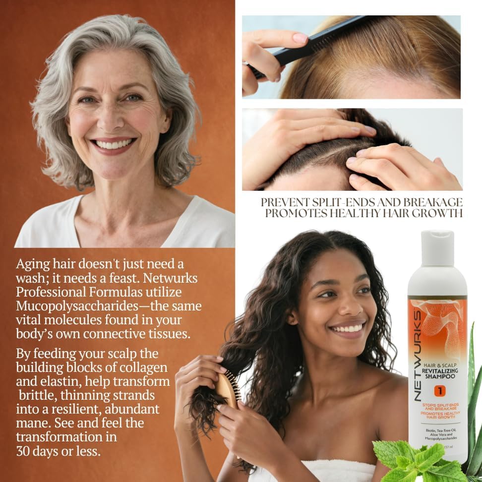 Hair & Scalp Revitalizing Shampoo | Helps Repair Damaged, Split Ends & Promotes Hair Growth | 226 g