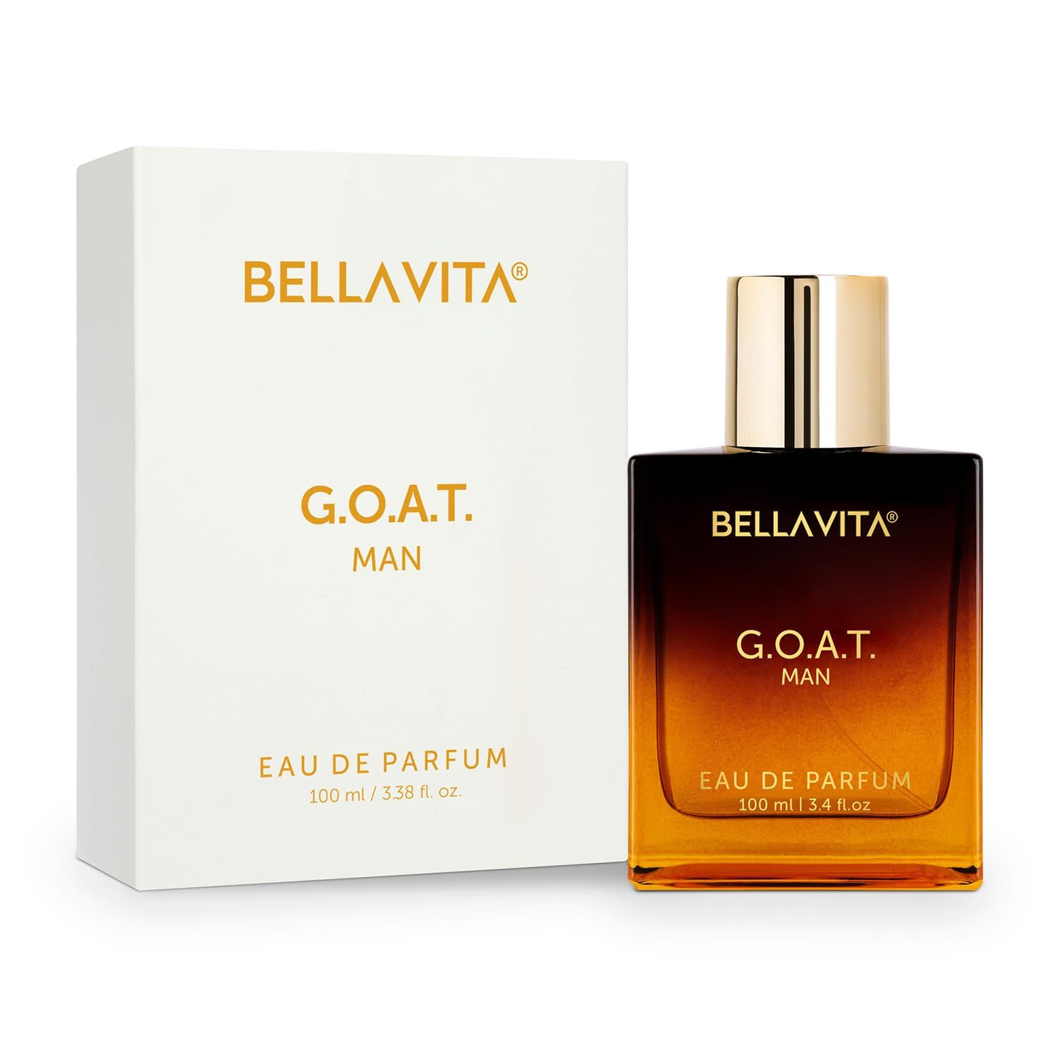 Bellavita Luxury G.O.A.T. Eau de Parfum | 100 ml (3,4 fl.oz.) | Parfum pour Homme | Notes d'agrumes, de bergamote, de patchouli et de vétiver | Parfum masculin longue tenue