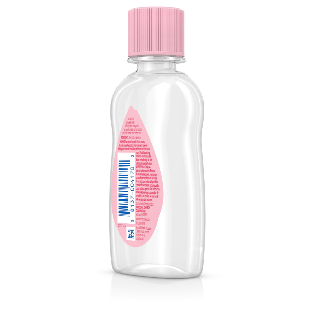 Johnson's Baby Oil, Pure Mineral Oil to Prevent Moisture Loss for Newborn, Kids, & Adults, Gentle, Soothing Baby Massage Oil, Dry Skin Relief, Hypoallergenic, Original Scent, Baby Essentials, 3 fl. oz Halalzen