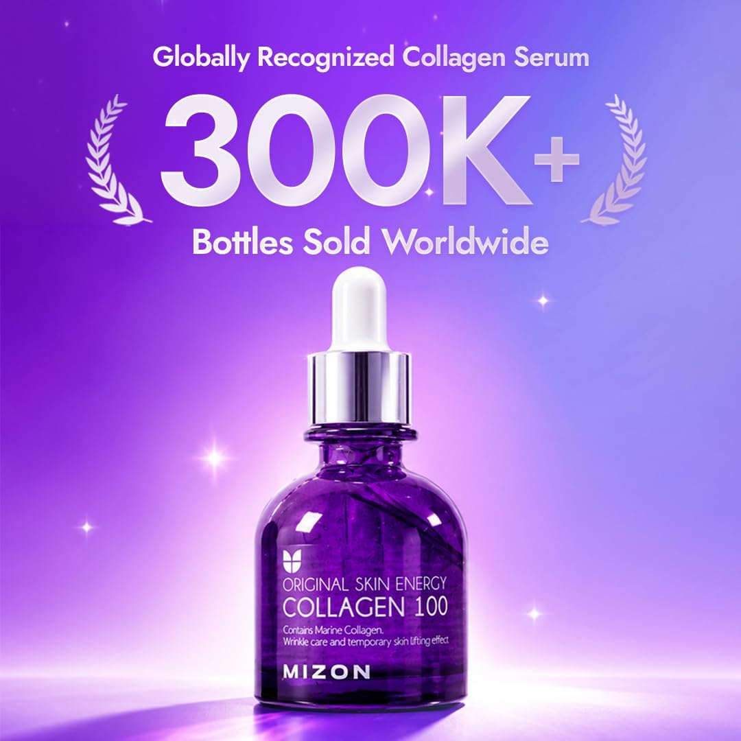 [MIZON] COLLAGEN 100 (30ml) Korean Skincare - Marine collagen serum for face - Intensive anti-aging treatment - Reduces wrinkles & fine lines - Hydration & Elasticity