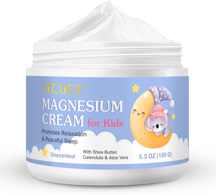 Magnesium Cream for Kids,Magnesium Lotion for Sleep,Natural Bedtime Lotion Relaxation & Relieves Stress, Natural Body Butter for Deep Hydration - Safe for Kids