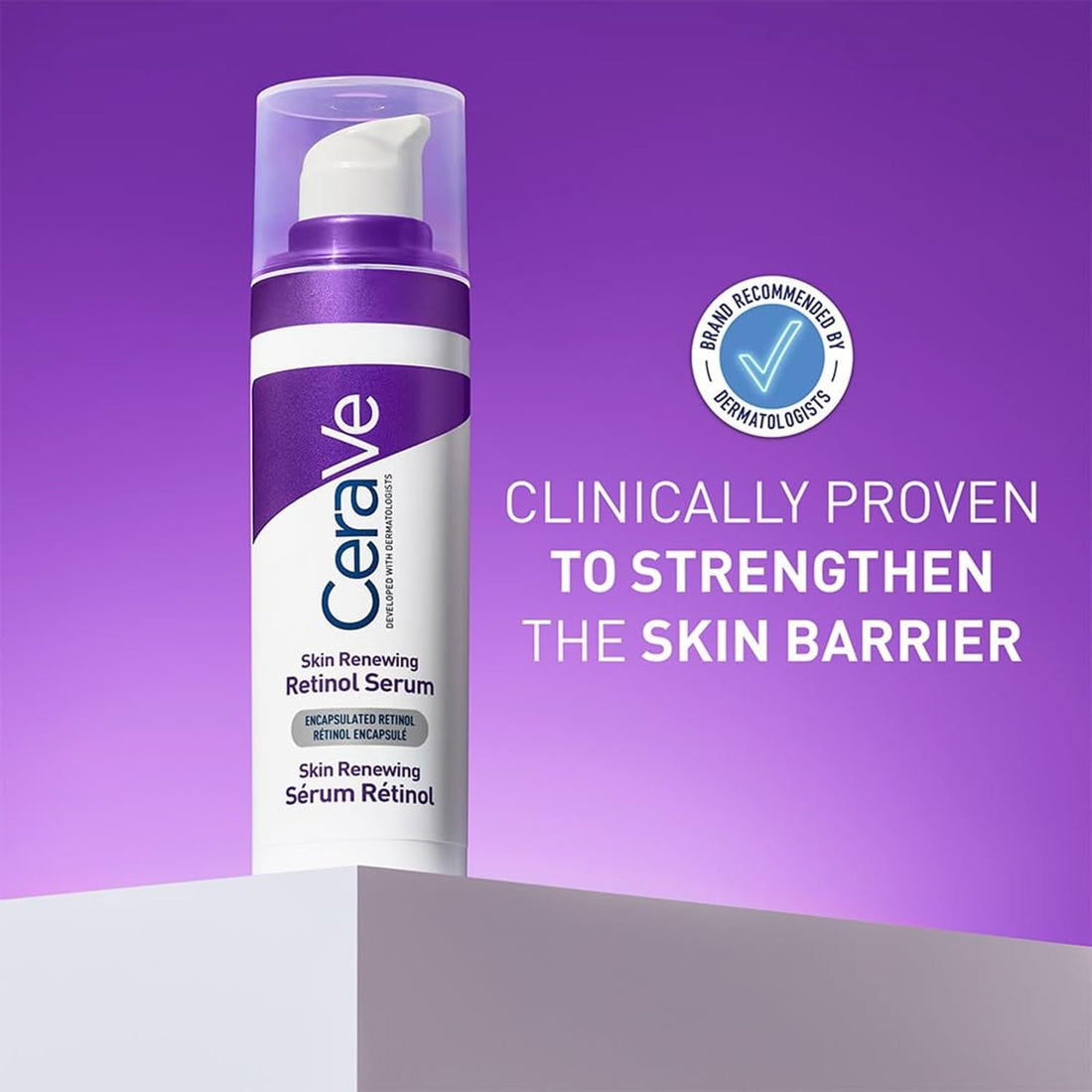CeraVe Skin Renewing Retinol Serum With 3 Essential Ceramides, Hyaluronic Acid, & Niacinamide, Anti-Ageing Treatment for Fine Lines and Wrinkles, Encapsulated Retinol, Dermatologist Developed, 30ml Halalzen