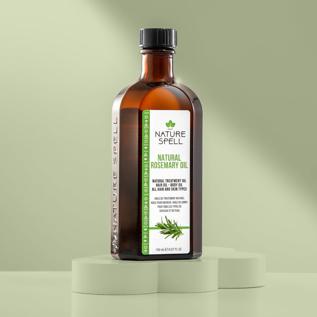 Nature Spell Hair Growth Duo with Rosemary & Jamaican Oils, Pre-Diluted Oil Set to Stimulate Growth and Strengthen Dry Strands, For All Hair Types, Vegan, Pack of 2, 150ml Each