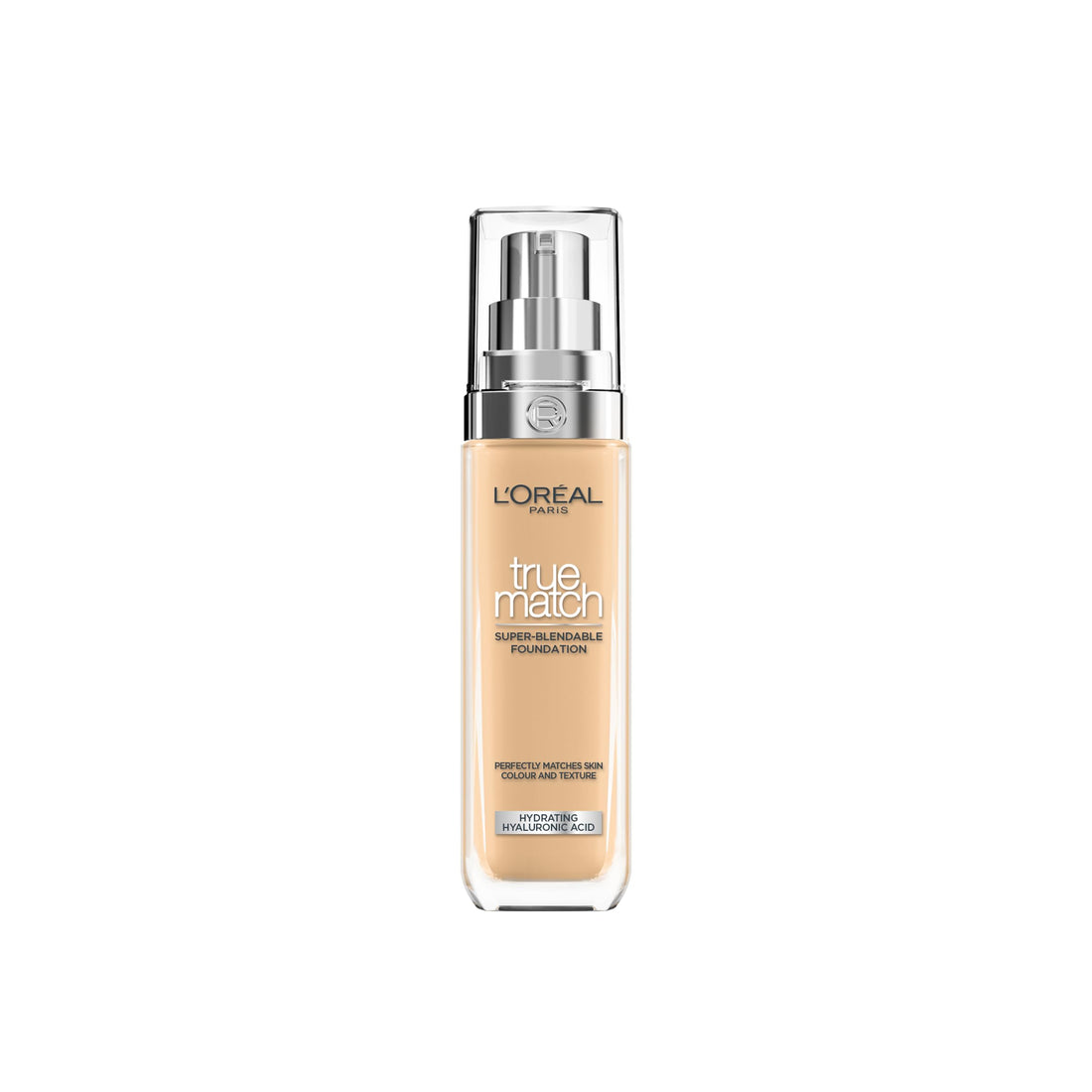 L'Oréal Paris Foundation for Face, Skincare Infused with Hyaluronic Acid, True Match Hydrating Liquid Foundation for All Skin Tones, SPF 16, 1N Ivory, 30 ml Halalzen