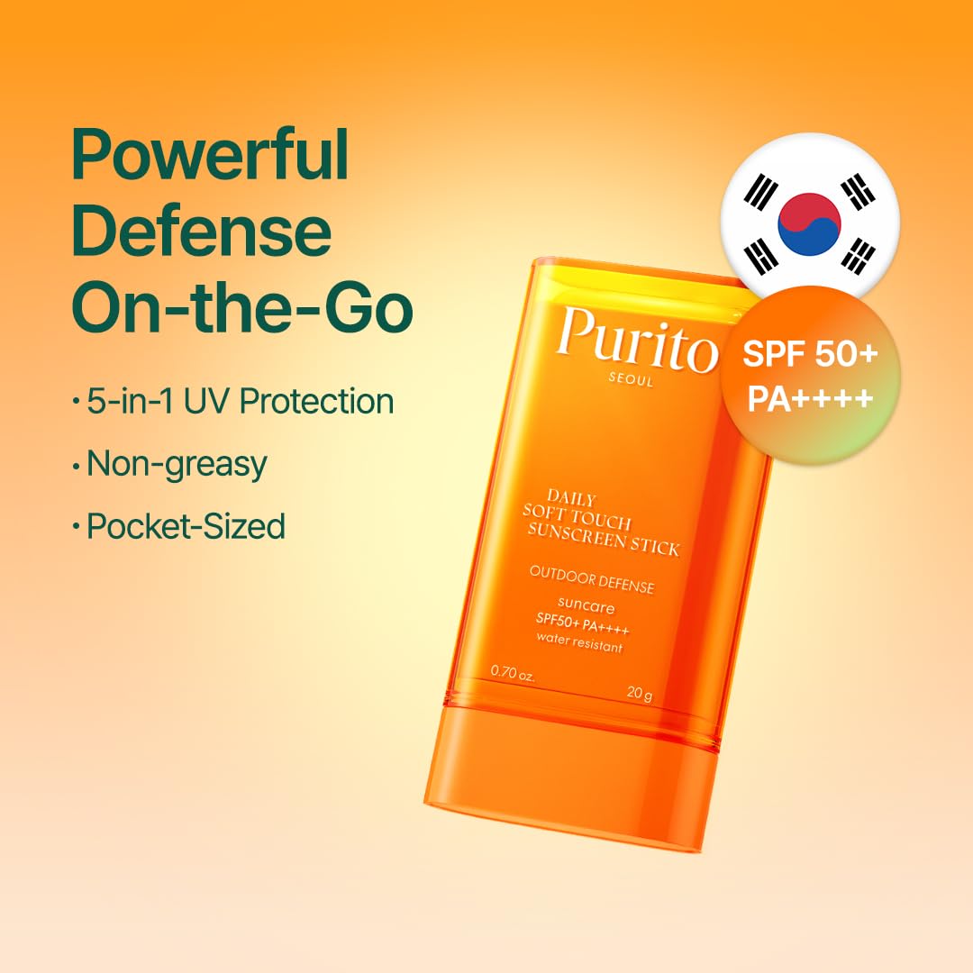 PURITO SEOUL Daily Soft Touch Sunscreen, 60ml, SPF50+ PA++++, Ceramides, Non White Cast, Water-Resistant UVA & UVB Protection, K-Beauty