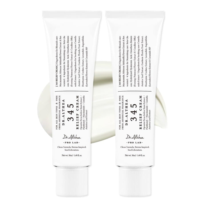 Dr.Althea 345 Relief Cream | Daily Face Moisturizer for Soothing Recovery and Blemish Care with PDRN & Niacinamide | Korean Vegan Skincare for All Skin Types, 1.69 Fl Oz (Ver.2 - Pack of 1) Halalzen