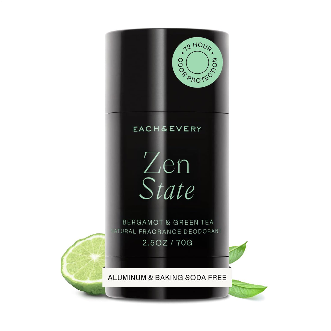 Déodorant sans aluminium Each & Every pour femme et homme – Parfum naturel Protection contre les odeurs pendant 72 heures, déodorant non toxique pour peaux sensibles, vérifié EWG, sans bicarbonate de soude – Framboise et Mandarine, 70,8 g