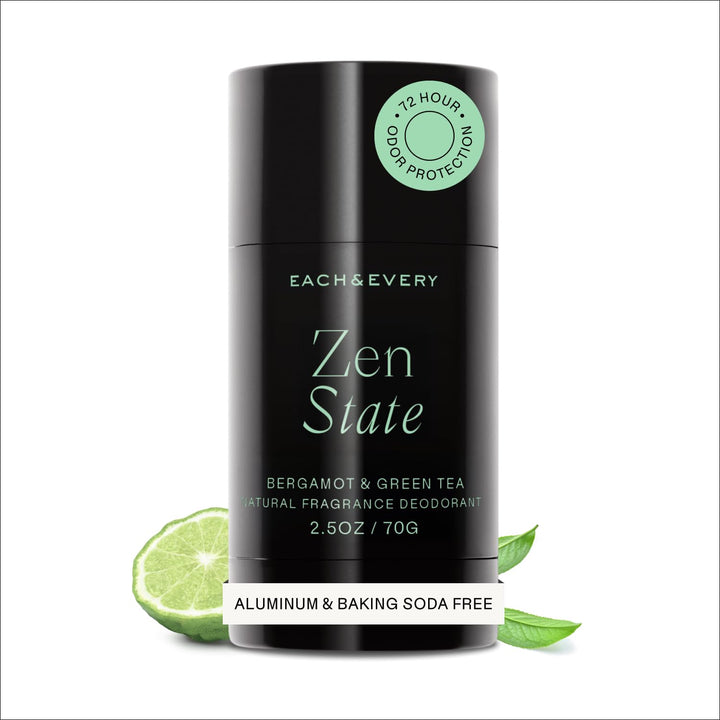 Each & Every Aluminum Free Deodorant for Women & Men – Natural Fragrance 72-HrOdor Protection, Non-Toxic Deodorant for Sensitive Skin, EWG Verified, Baking Soda Free - Raspberry & Mandarin, 2.5oz