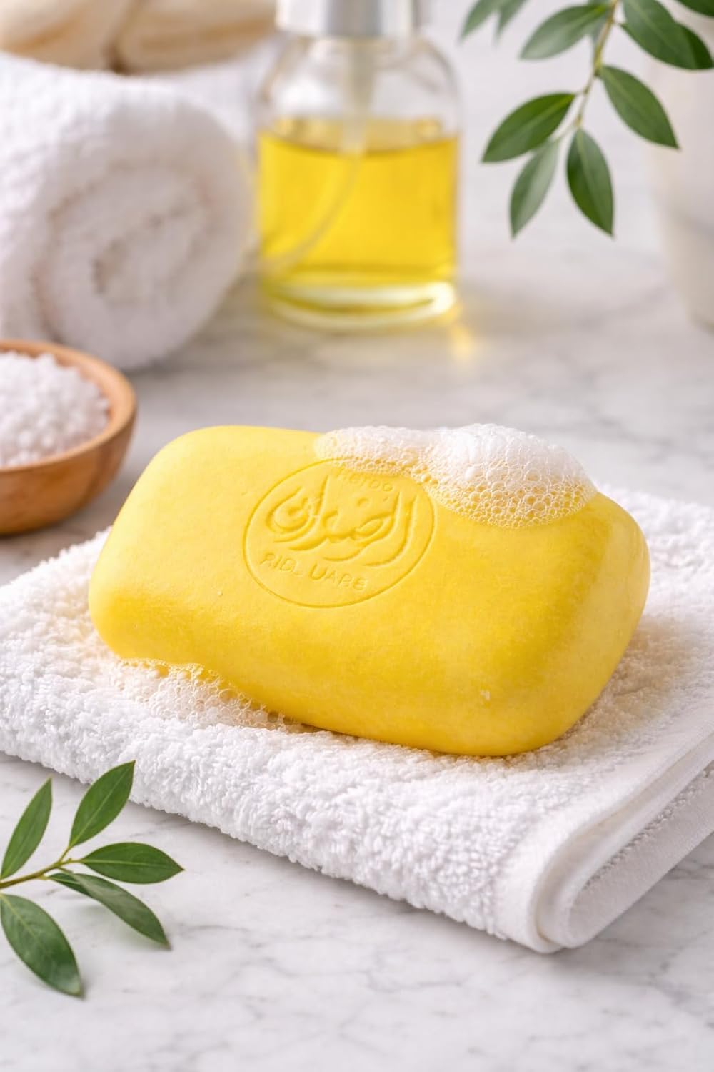 Sulphur Soap Anti-Acne Bar – Antibacterial & Antifungal Soap for Face and Body – Helps Reduce Acne, Oily Skin & Blemishes – Deep Cleansing Sulphur Soap 100g Halalzen